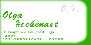 olga heckenast business card